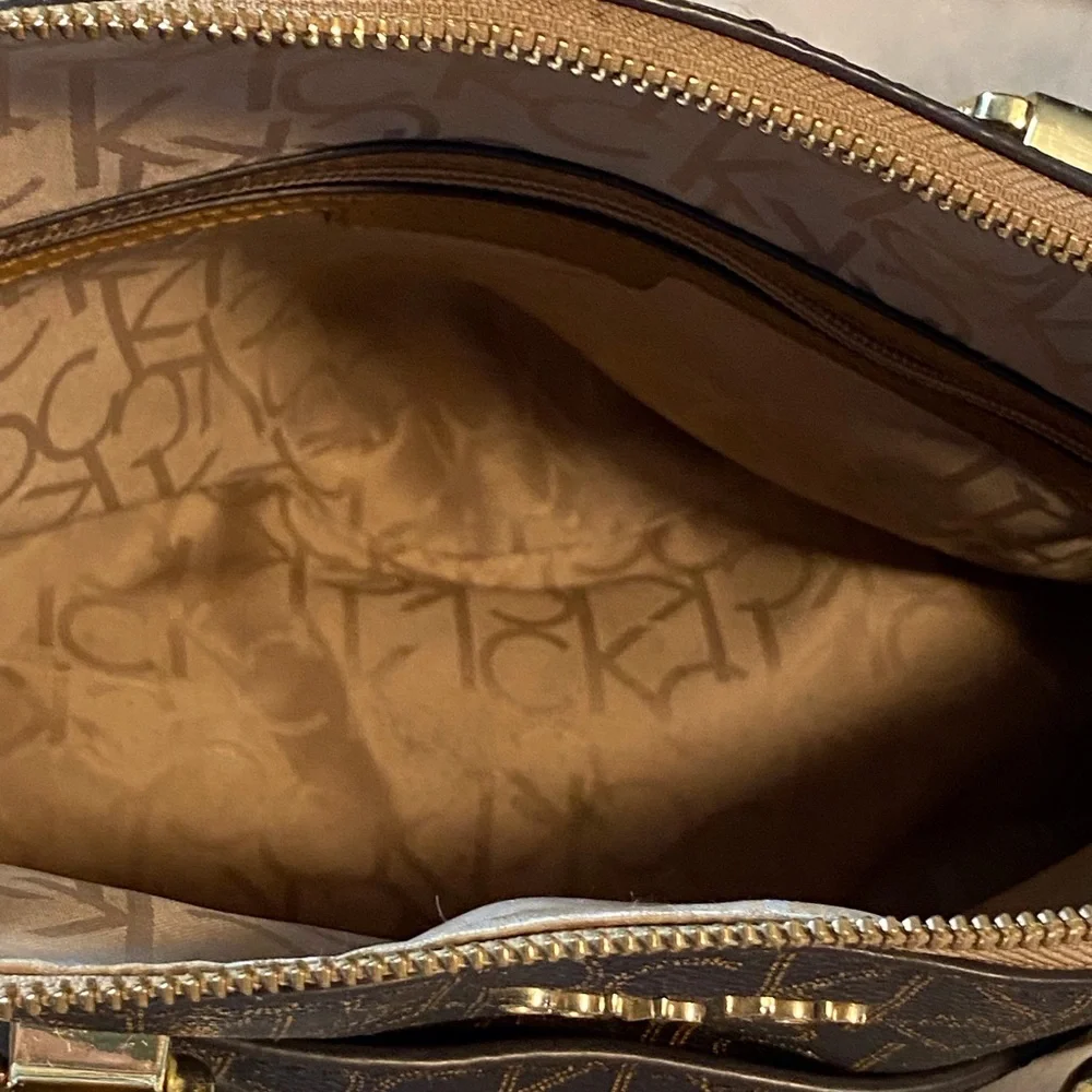 Calvin Klein‎ Tan and Brown Satchel